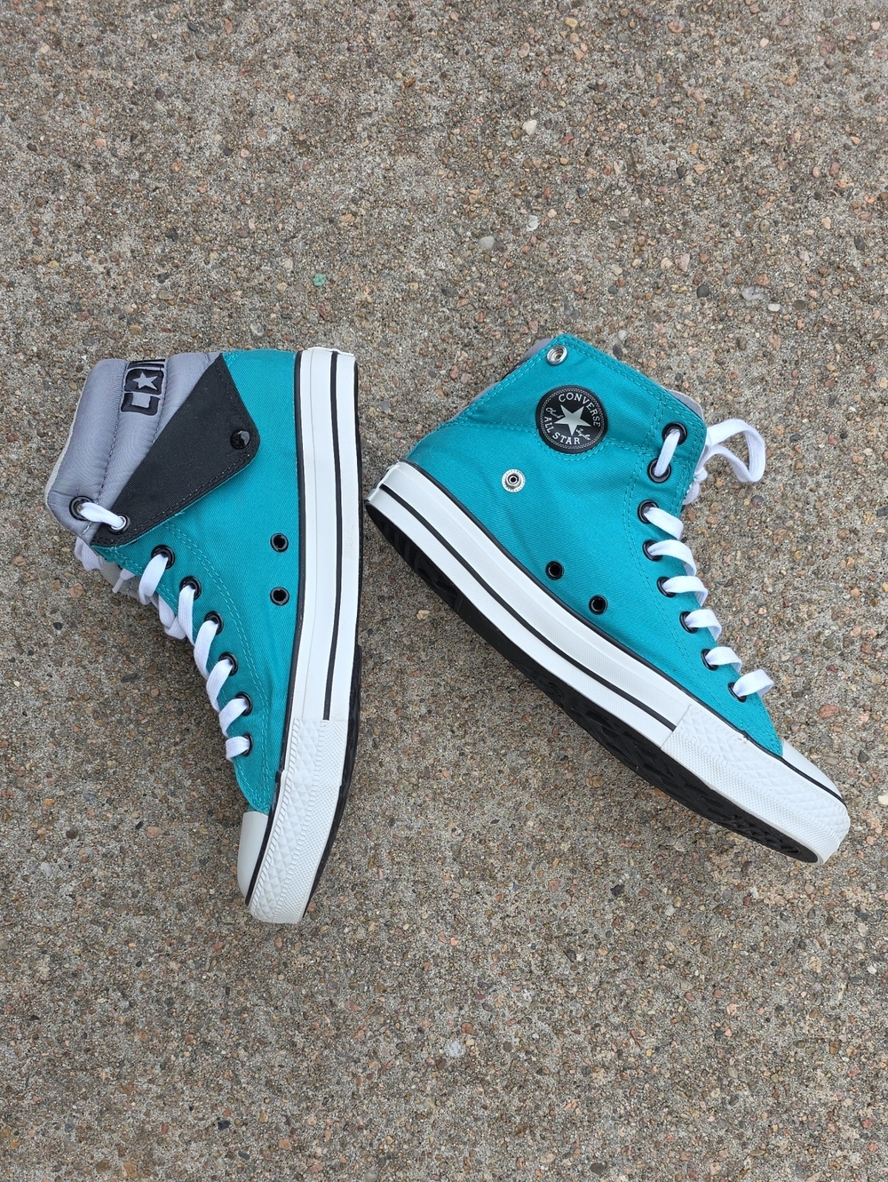 Converse CT PC Peel Back Aqua Black Gray Size 8